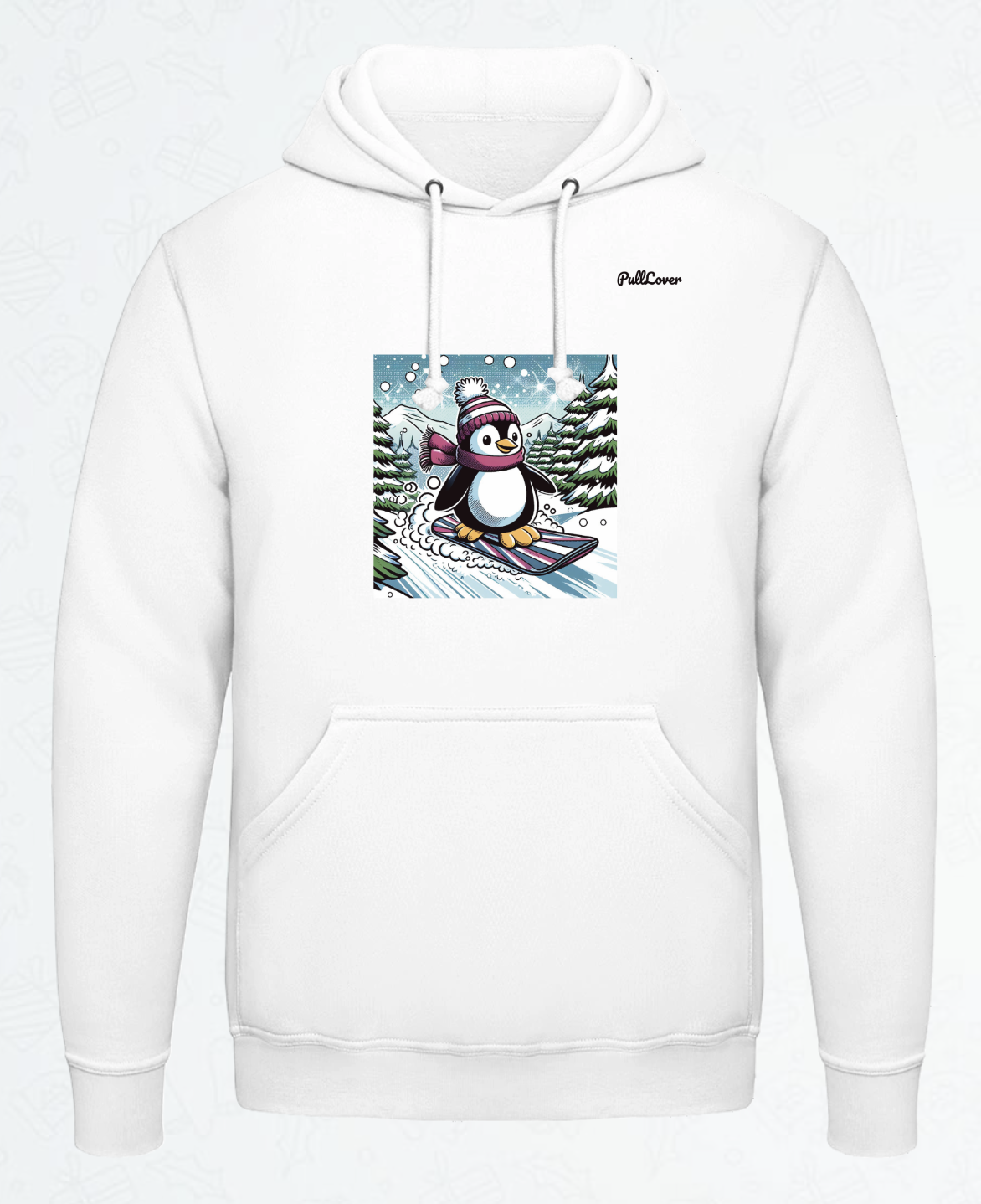 Hoodie Snowboard-Pinguin