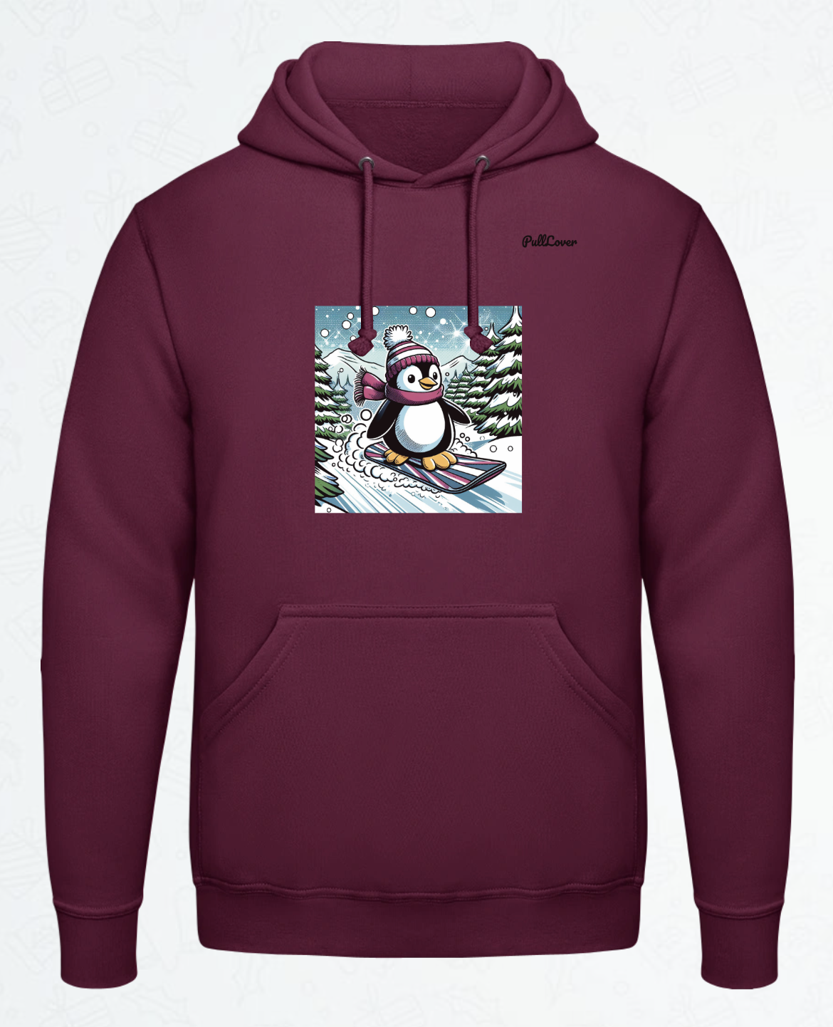 Hoodie Snowboard-Pinguin