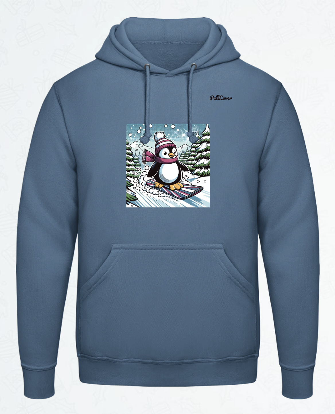 Hoodie Snowboard-Pinguin