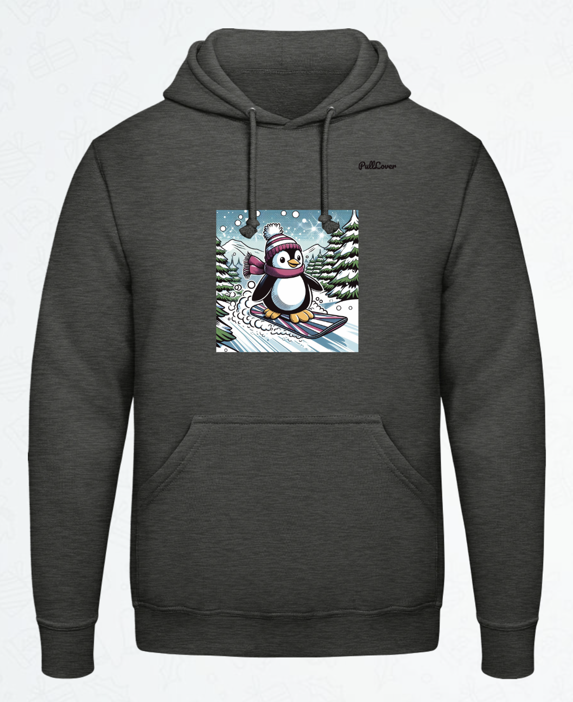 Hoodie Snowboard-Pinguin