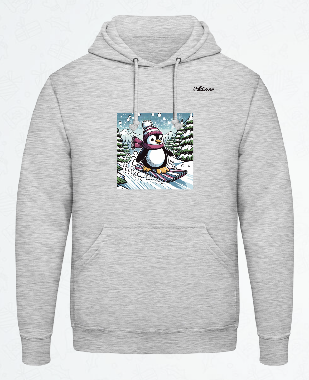 Hoodie Snowboard-Pinguin