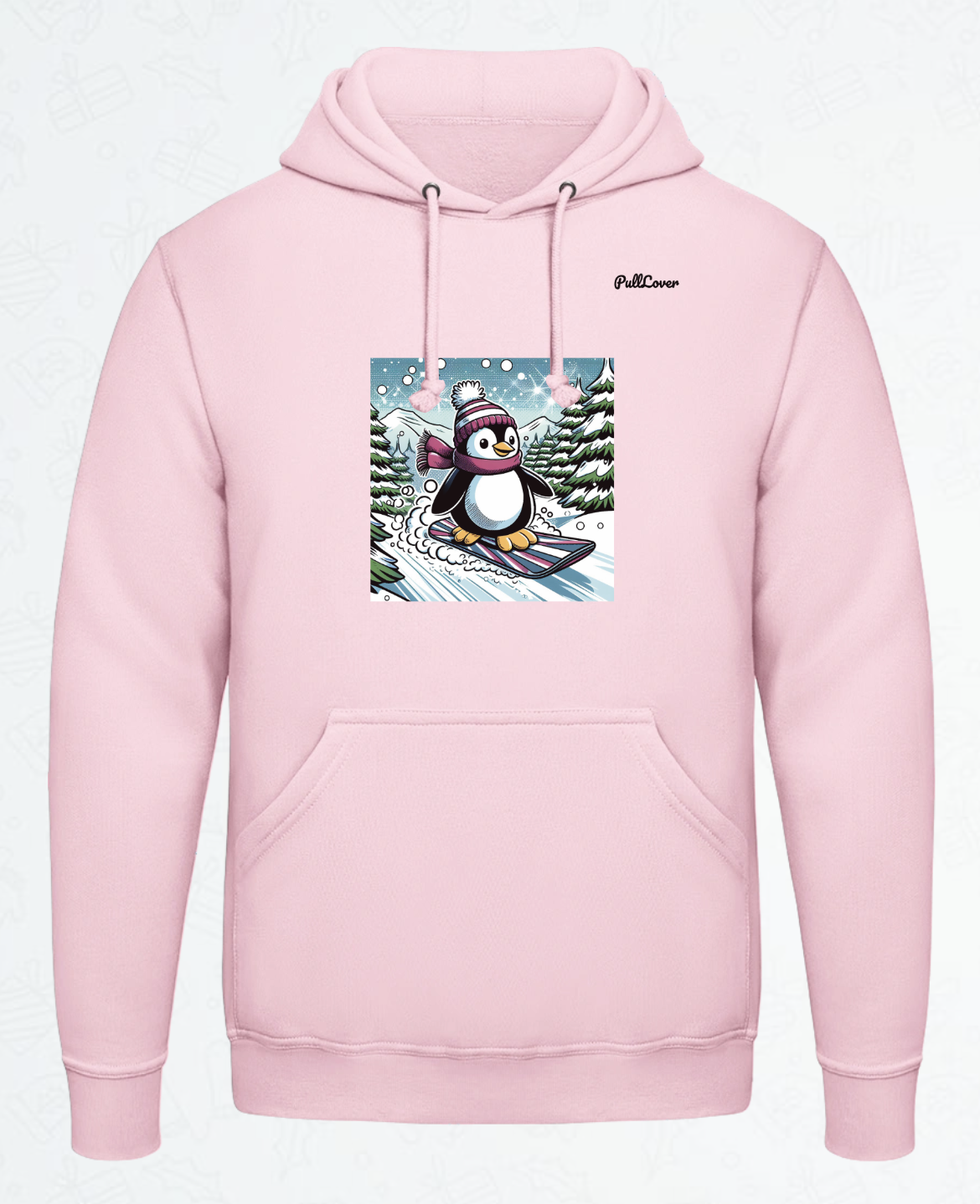 Hoodie Snowboard-Pinguin