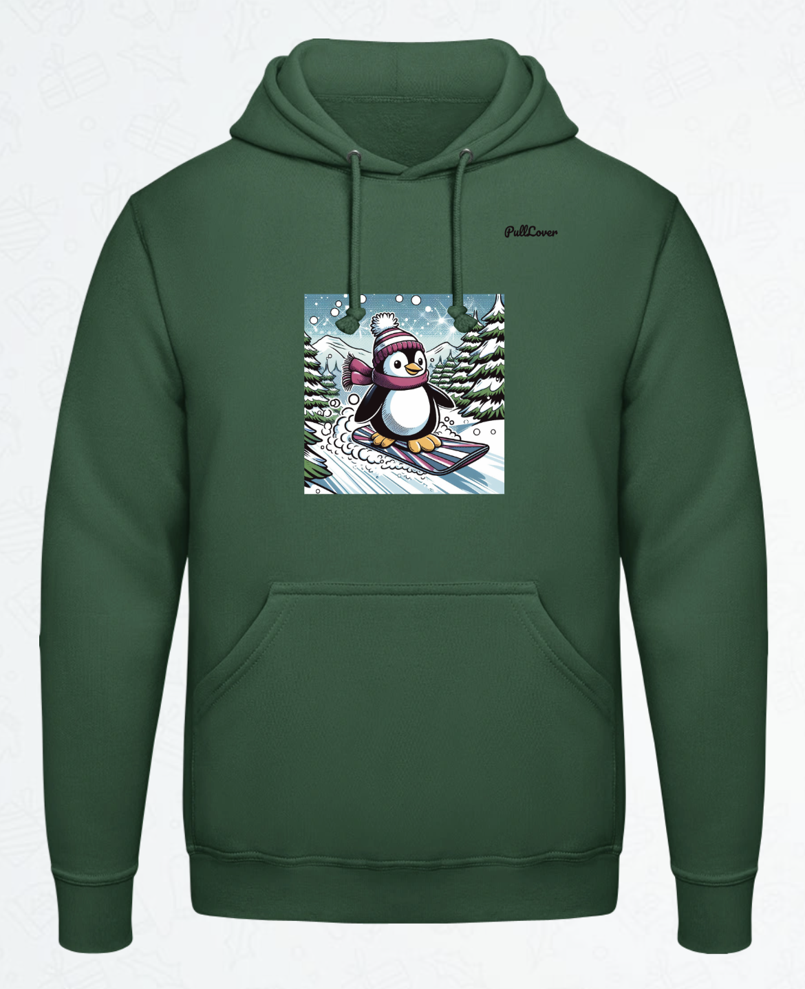 Hoodie Snowboard-Pinguin