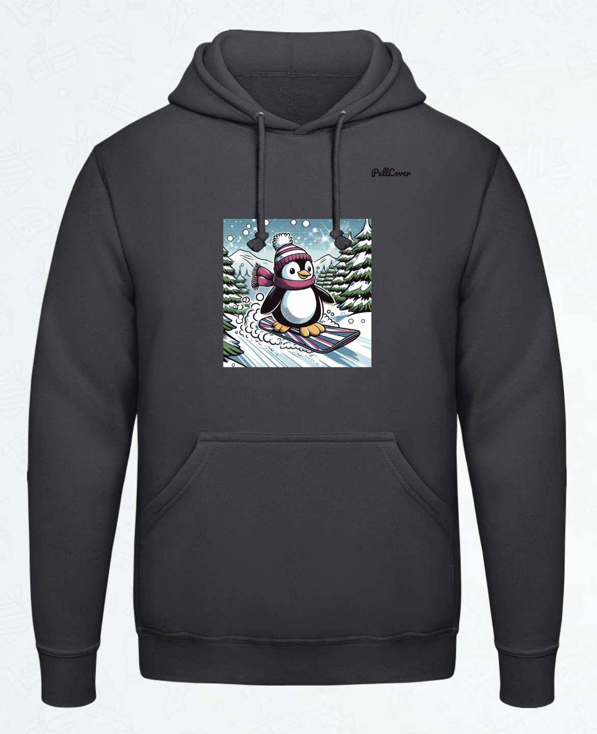 Hoodie Snowboard-Pinguin