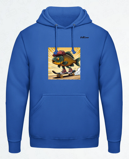 Hoodie Skateboard-Fisch