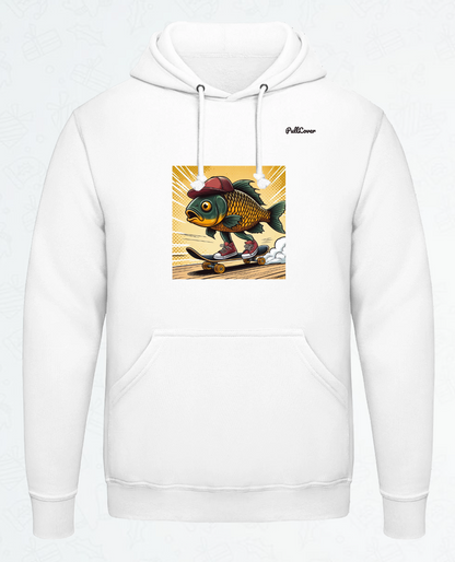 Hoodie Skateboard-Fisch