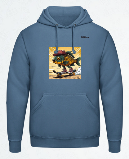 Hoodie Skateboard-Fisch