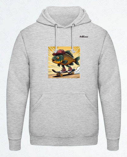 Hoodie Skateboard-Fisch