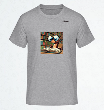 Herren T-Shirt Bücherwurm