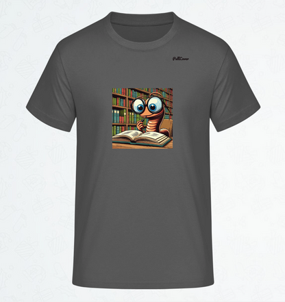 Herren T-Shirt Bücherwurm