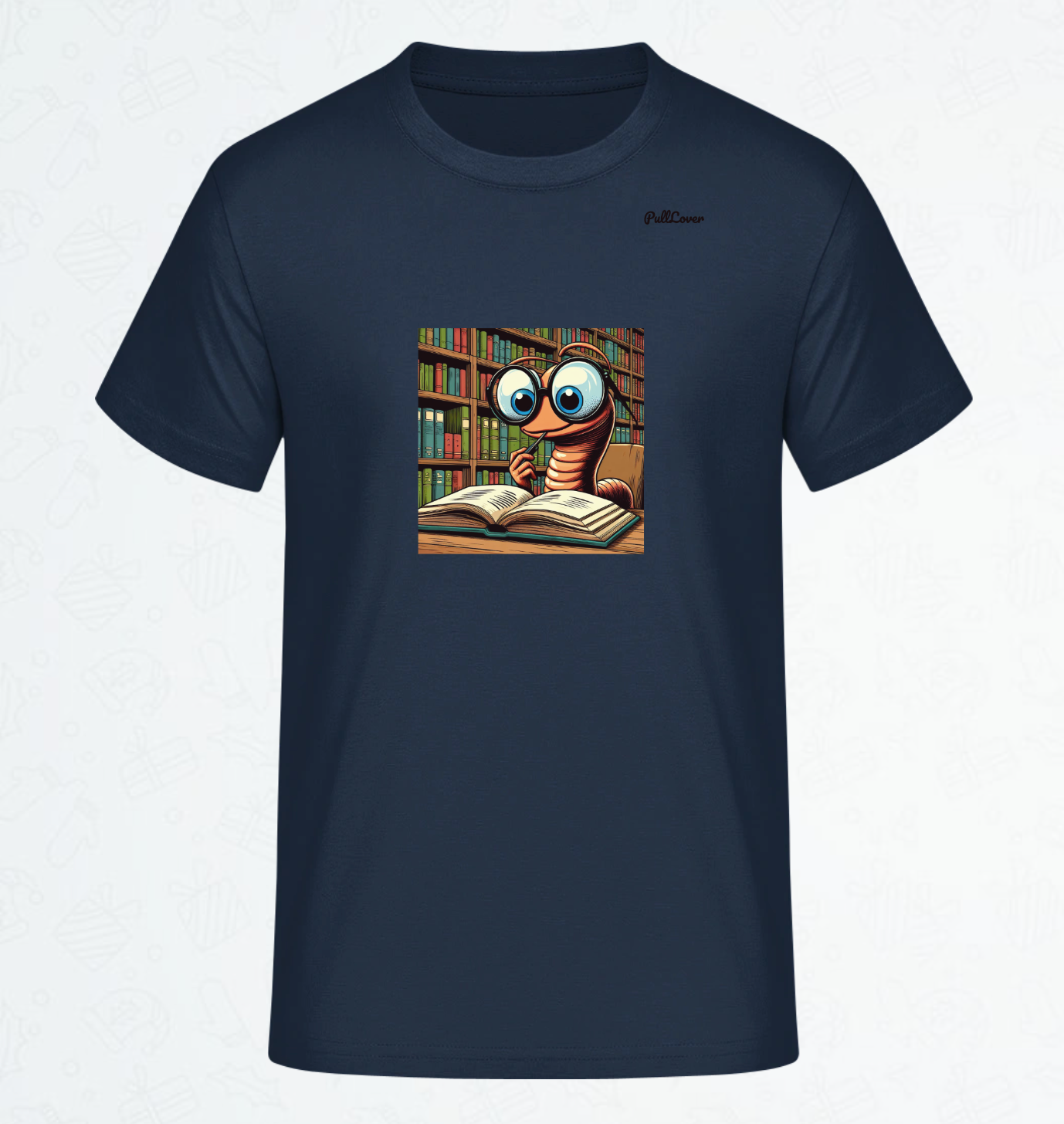 Herren T-Shirt Bücherwurm