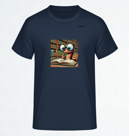 Herren T-Shirt Bücherwurm