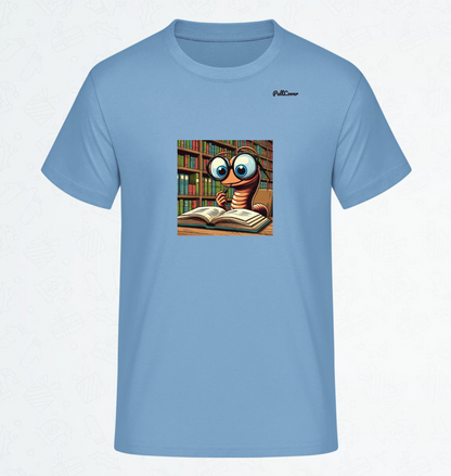 Herren T-Shirt Bücherwurm