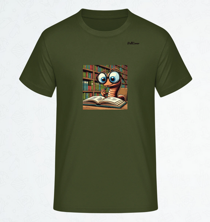 Herren T-Shirt Bücherwurm