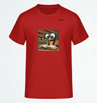 Herren T-Shirt Bücherwurm