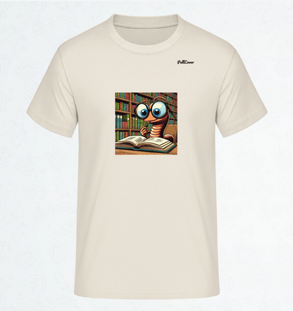 Herren T-Shirt Bücherwurm