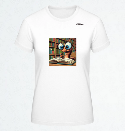 Damen T-Shirt Bücherwurm