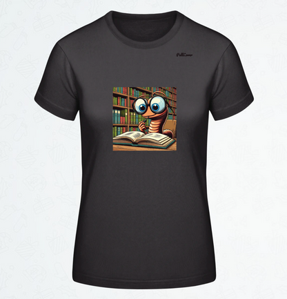 Damen T-Shirt Bücherwurm