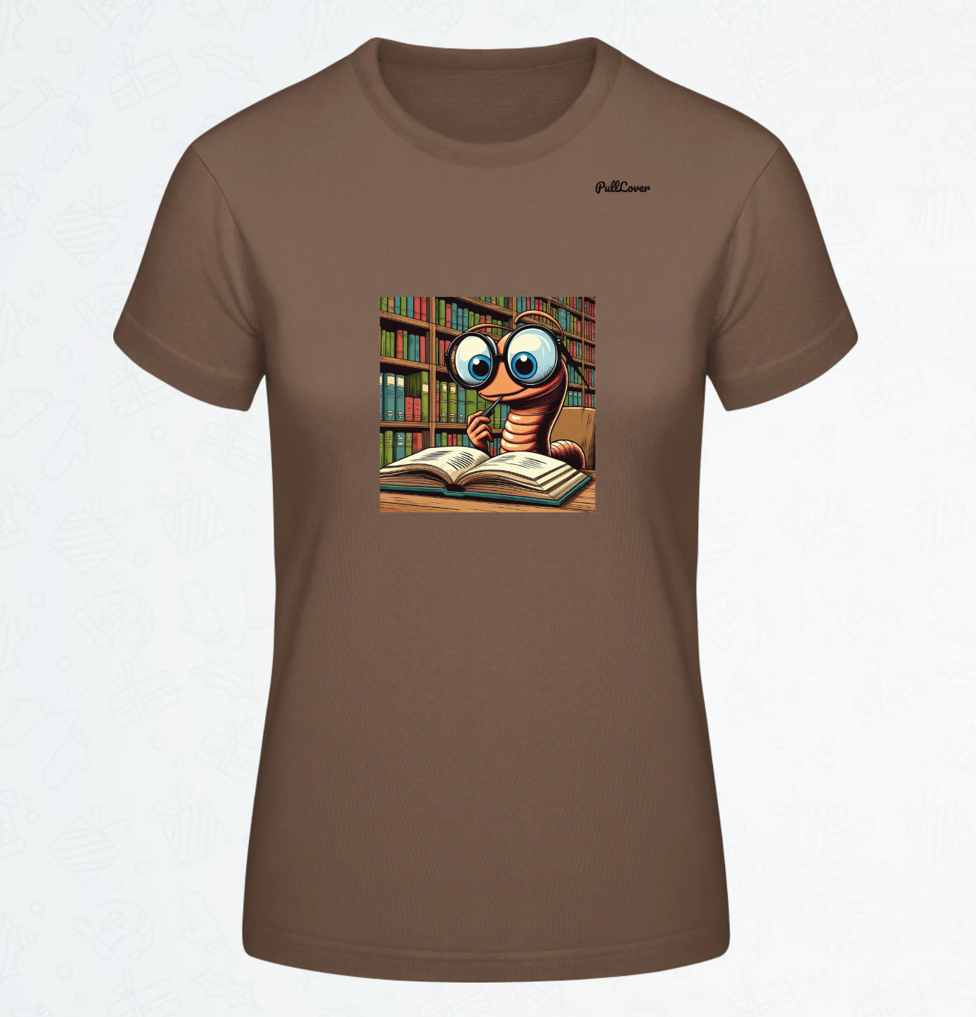 Damen T-Shirt Bücherwurm