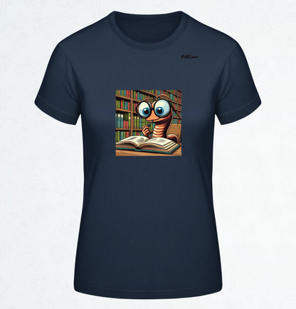 Damen T-Shirt Bücherwurm