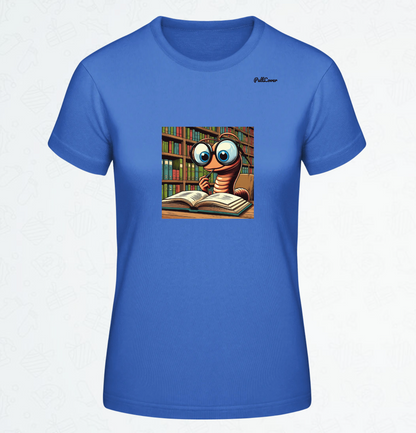 Damen T-Shirt Bücherwurm