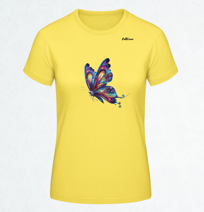 Damen T-Shirt Schmetterling