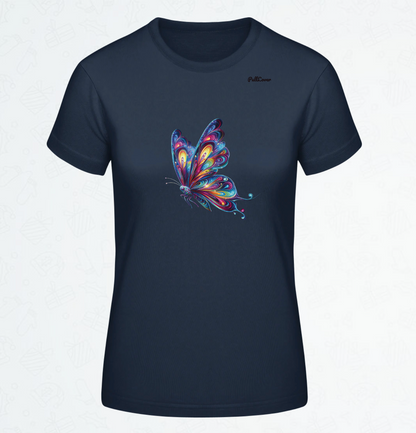 Damen T-Shirt Schmetterling