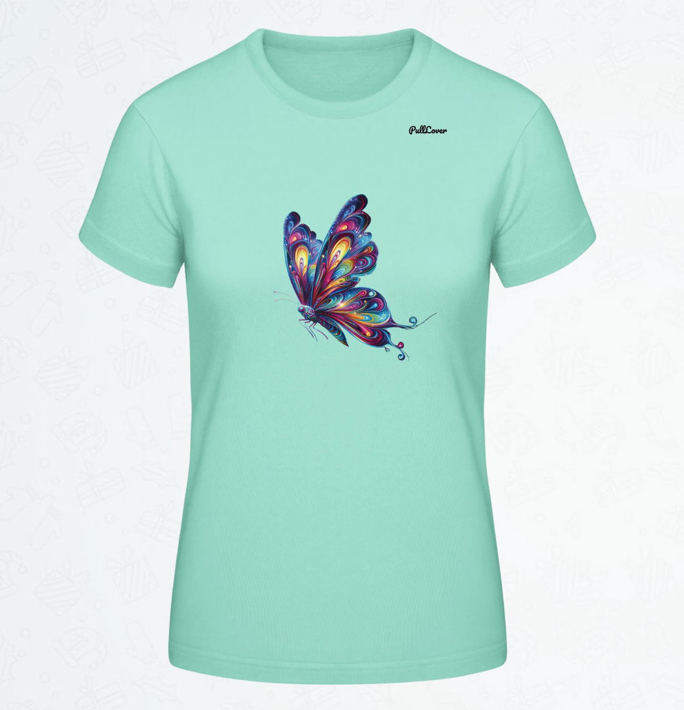 Damen T-Shirt Schmetterling