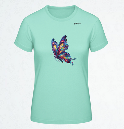 Damen T-Shirt Schmetterling