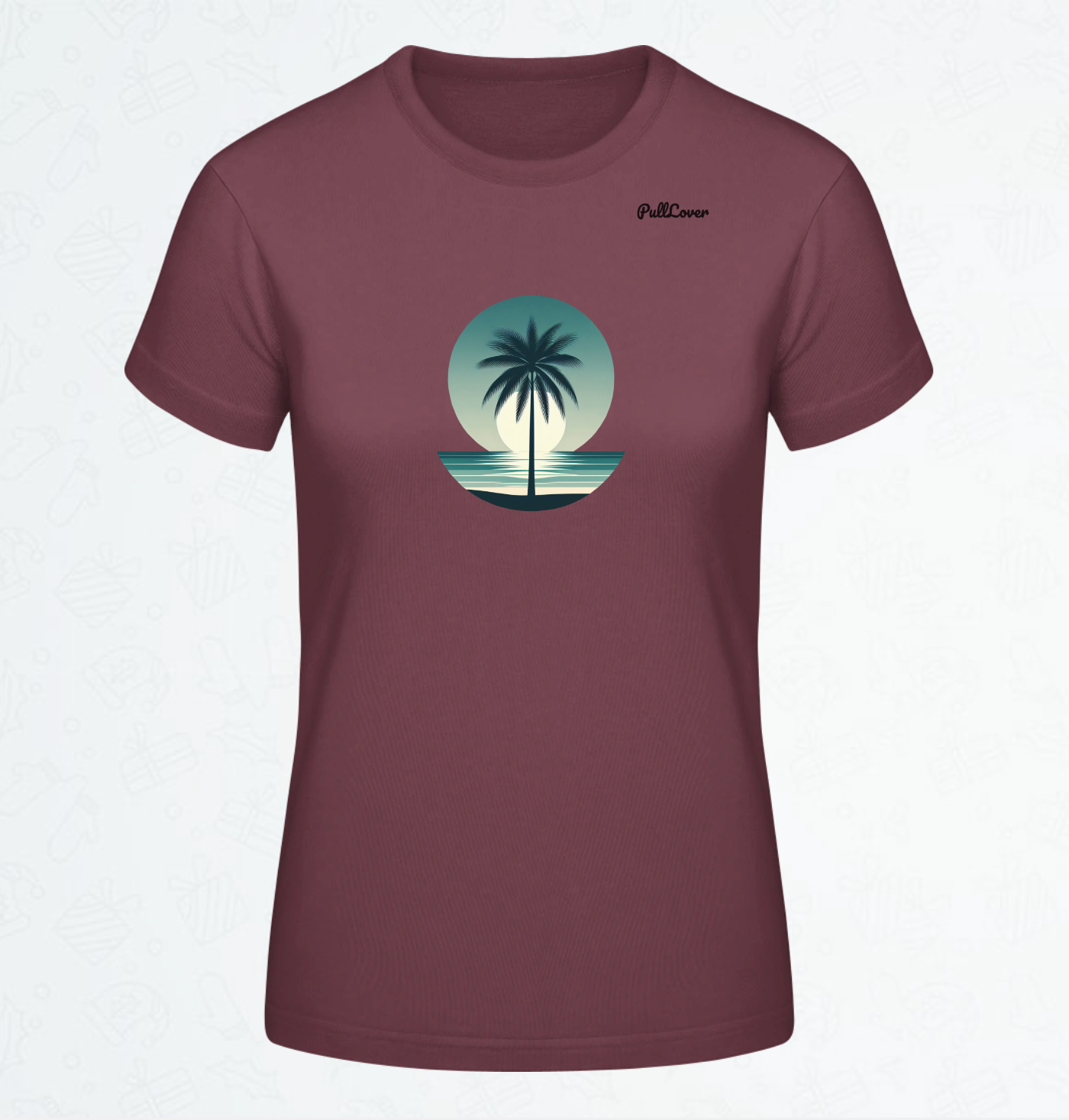 Damen T-Shirt Palme