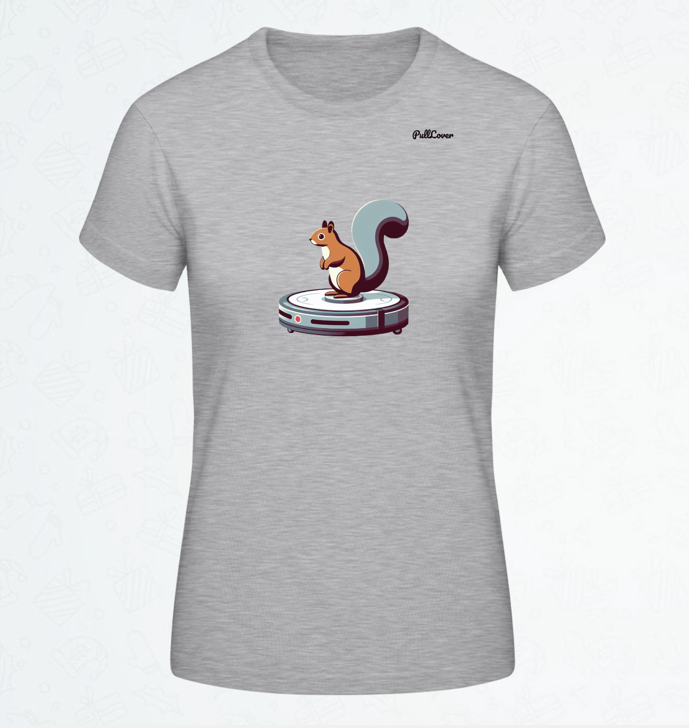 Damen T-Shirt Eichhörnchen Robo-Staubsauger